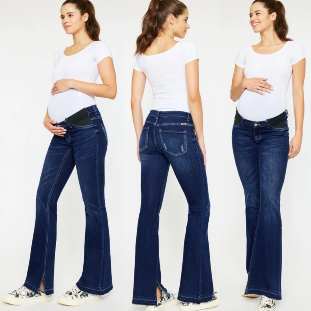 KanCan Indigo Flare Maternity Jeans